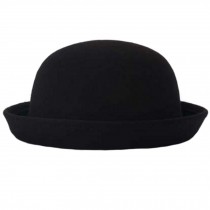 Ladies Elegant Hat Winter Cap Bowler Hat Fashion Gift for Women, Black