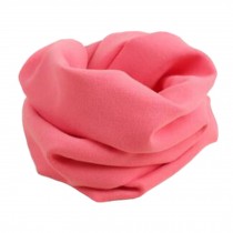 Kids Comfortable Loop Scarf Neck Warmer Circle Round Scarves Solid Color, Pink