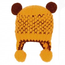 Cute Kids Baby Hat Warm Knitted Beanie Cap Infant Winter Accessory, Yellow