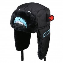 Adorable Warm Earflaps Hat Beanie Hat Winter Soft Cap Best Gift Black / Shark