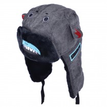 Adorable Warm Earflaps Hat Beanie Hat Winter Soft Cap Best Gift Grey / Shark