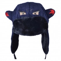 Adorable Warm Earflaps Hat Beanie Hat Winter Soft Cap Best Gift Devil / Blue