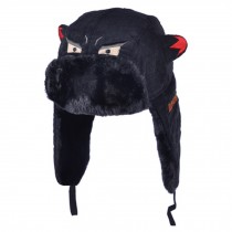 Adorable Warm Earflaps Hat Beanie Hat Winter Soft Cap Best Gift Devil / Black