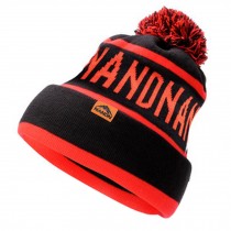 Warm Beanie Hat Knit Winter Hats Skull Hat Unisex Sports Caps ( Black / Orange )