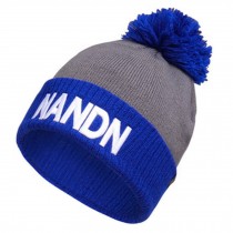 Warm Beanie Hat Knit Winter Hats Skull Hat Unisex Sports Caps ( Blue / Grey )