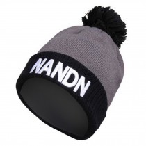 Warm Beanie Hat Knit Winter Hats Skull Hat Unisex Sports Caps ( Grey / Black )
