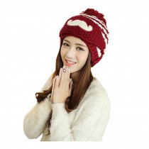 Hat Female Winter Windproof Musk Wool Cap Knitted Hat Mustache Cups Warm Winter