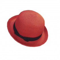 Straw Hat for Women with Beaded Trim and Shapeable Brim