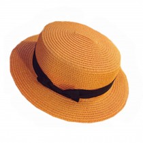 Womens Fashion Summer Straw Hat Sun Hat Travel Beach Cap With Lovely Bow