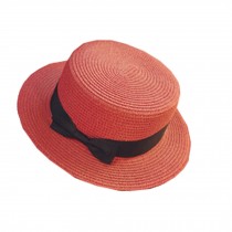 Comfortable Fit Straw Hat Sun Hat Travel Beach Cap With Lovely Bow