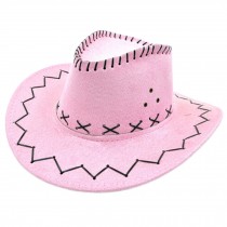 Stylish Headwear Cowboy Hat Party Hat Sun Cap Boven Hat Outdoors Sports Cap Pink
