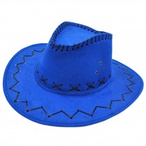 Stylish Cowboy Hat Costume Party Headdress Outdoors Sports Cap Sun Hat Blue