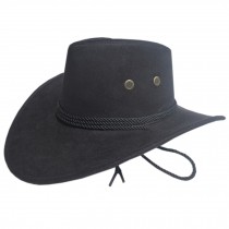 (Black)Fashionable Sunbonnet Cowboy Hat Sports Cap Fishing Hunting Boven Hat