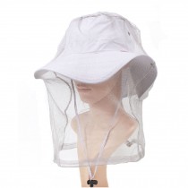 Elastic Insect Head Net Mesh Cover Face Mask Anti Mosquito/Bee, Light Gray