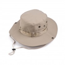 Men's Sun Hat Outdoor Sports Cap Fishing/Travel Sun Protection Bucket Cap-Khaki