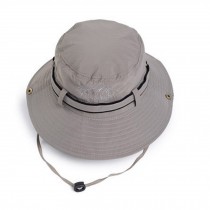 Men's Sun Hat Outdoor Sports Cap Fishing/Travel Sun Protection Bucket Cap-Grey