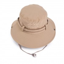 Men's Sun Hat Outdoor Sports Cap Fishing/Travel Sun Protection Bucket Cap-Camel