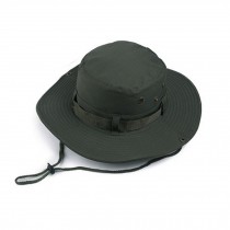 Men's Sun Hat Outdoor Sports Cap Fishing/Travel Sun Protection Bucket Cap-Green