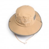 Men's Sun Hat Outdoor Sports Cap Fishing Sun Protection Bucket Cap-Beige
