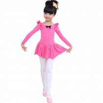 Little Girls' Tutu Dress Ballet Party Dresses Long sleeve 110cm Rose