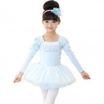 Little Girls' Tutu Dress Ballet Party Dresses with Bow 110cm Blue