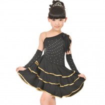 Little Girls' Camisole Tutu Dress Latin Dress Party Dresses 110cm Black