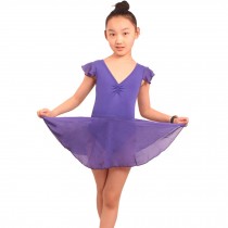 Little Girls' Backless Tutu Dress Latin Dress Ballet Dresses 120cm Purple
