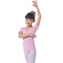 Little Girls' Ballet Dresses Gymnastics Dress Short Sleeve 120cm Pink
