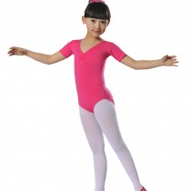 Little Girls' Ballet Dresses Gymnastics Dress Short Sleeve 120cm Rose