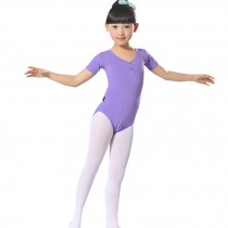 Little Girls' Ballet Dresses Gymnastics Dress Short Sleeve 120cm Purple