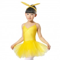 Beautiful Little Girls' Camisole Tutu Dress Ballet Party Dresses 130cm Yellow