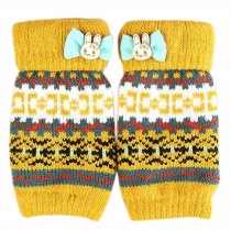 Lovely Winter Fingerless Knitted Gloves For Women's/Girls, Yellow