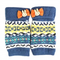 Lovely Winter Fingerless Knitted Gloves For Women's/Girls, Blue