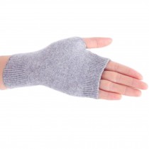 Unisex Outdoor Winter Soft Fingerless Gloves Warm Gloves, Light Grey