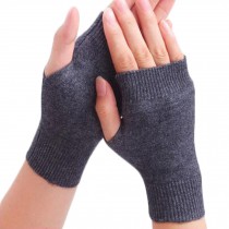Unisex Outdoor Winter Soft Fingerless Gloves Warm Gloves,Dark gray