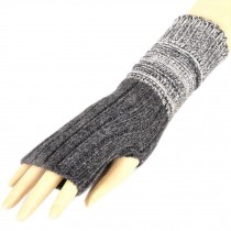 Women's/Girls Winter Fingerless Knitted Gloves Warm Gloves, Dark Gray