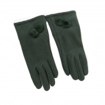 Women's Winter/fall Warm  fingertip Touchscreen wool Gloves,  dark green