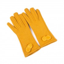 Women's Winter/fall Warm  fingertip Touchscreen wool Gloves,  yellow