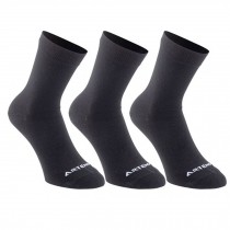 Adults Premium Comfort Socks Sports Sock Cotton Socks, Black, 3 Pack