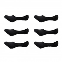 Men's 6 Pairs Pack Bamboo Fiber Low cut /No-show Causal Non-Slip Socks,Black