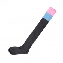 Knee High Socks Students Long Stockings Athletic Socks,Pink&Black