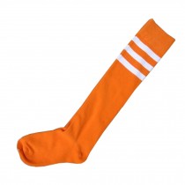 Three Stripes Knee High Socks Students Long Stockings Athletic Socks,Orange