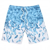 Men's Casual Shorts Beach Shorts Quick-dry Sport Swim Trunk Swimwear Plume Blue