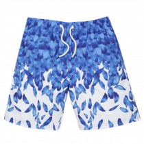 Men's Casual Short Beach Shorts Quick-dry Sport Swim Trunk Swimwear Plume Blue A