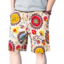 Men's Floral-print Shorts Board shorts Beach Shorts Passion Flowers XL