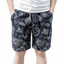 Men's Floral-print Shorts Board shorts Beach Shorts Night Flowers XL