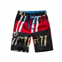 Men's Colorful Shorts Board shorts Beach Shorts Cool Red and Black XL