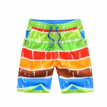 Men's Colorful Shorts Board shorts Beach Shorts Colorful Stripes XL