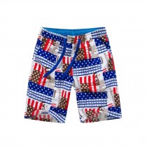 Men's Colorful Shorts Board shorts Beach Shorts American Flag Pattern XL