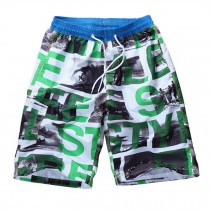 Men's Floral-print Shorts Boardshort Beach Shorts Pure Cotton Men Tide (M) XXL